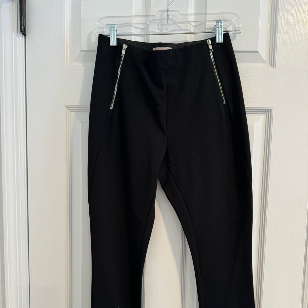 Black pants/trousers with front zippers